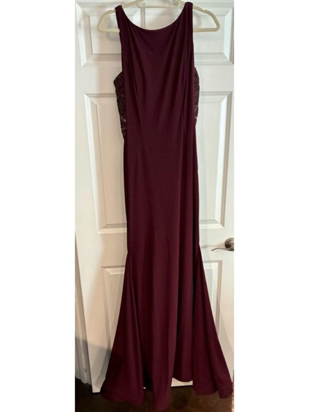 Jovani Burgundy Trumpet Dress Size 12